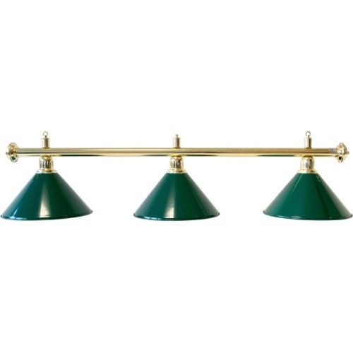 Billiard Lamp Evergreen, green, 3 Bells, Ø 35 cm, 112 cm