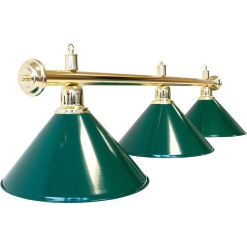 Biliardo lempa Evergreen, žalia, 3 gaubtai, Ø 35 cm, 112 cm