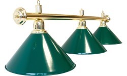 Бильярдная лампа Evergreen, зелёная, 3 плафона, Ø 35 см, 112 см
