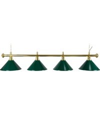 Billiard Lamp Evergreen, green, 4 Bells, Ø 35 cm, 180 cm