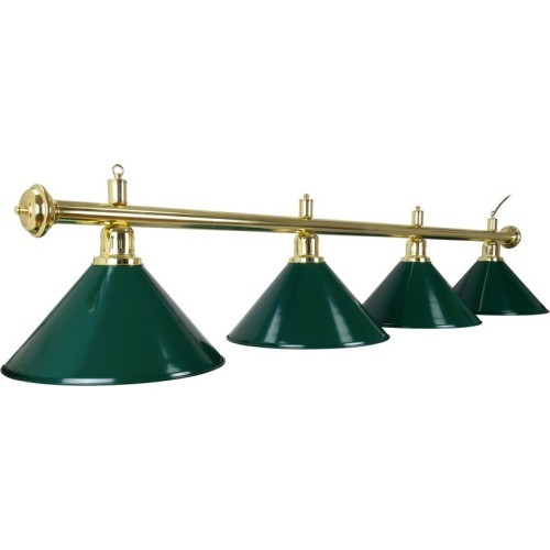 Billiard Lamp Evergreen, green, 4 Bells, Ø 35 cm, 180 cm