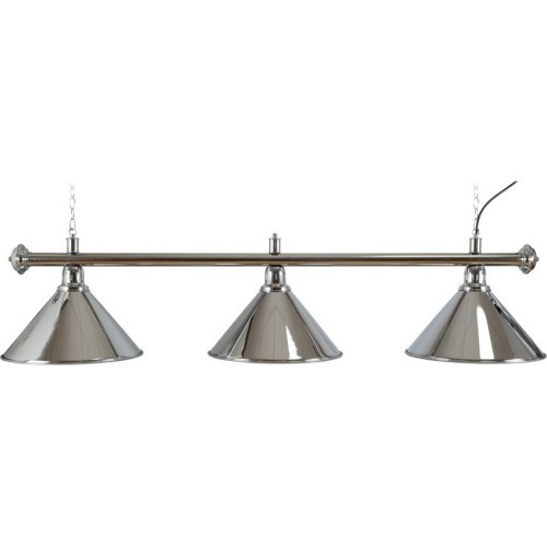Biliardo lempa Elegance, sidabrinė, 3 gaubtai, Ø 35 cm, 150 cm
