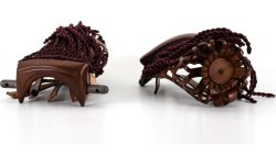 Leather Pocket for Pool table, walnut color, 6 Pcs.