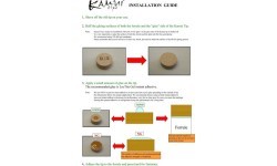 Наклейка для кия Kamui Clear Black, 14 мм, средняя (M)