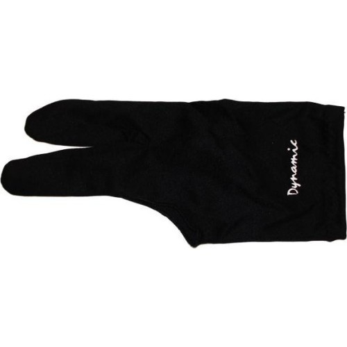 Бильярдная перчатка Dynamic Deluxe, 3-палая, чёрная, Lycra