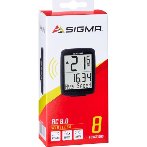 Велокомпьютер Sigma BC 8.0 беспроводной, 8 функций