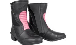 Женские кожаные мотоботы W-Tec Beckie W-5036 - Розово-чёрный