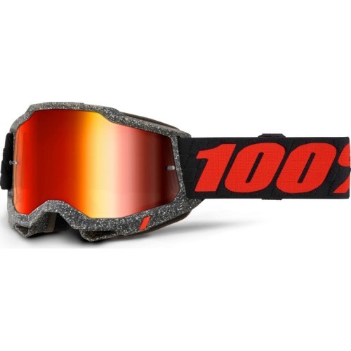 Motocross Goggles 100% Accuri 2 Mirror - Huaraki černá, zrcadlové plexi