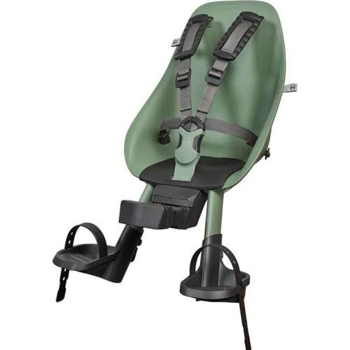 Front-Mounted Child Bike Seat w/ Adaptor Urban Iki - Inaho Beige/Bincho Black