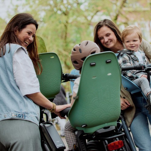 Front-Mounted Child Bike Seat w/ Adaptor Urban Iki - Inaho Beige/Bincho Black