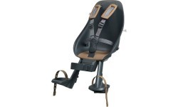 Front-Mounted Child Bike Seat w/ Adaptor Urban Iki - Inaho Beige/Bincho Black