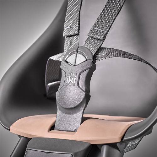 Front-Mounted Child Bike Seat w/ Adaptor Urban Iki - Inaho Beige/Bincho Black