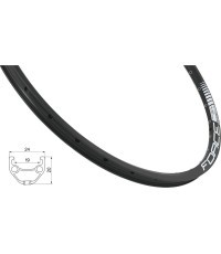 Обод 26", FORCE Basic (559x19), под дисковый тормоз, 36H (чёрный)