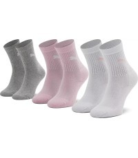 Puma Kojinės Paaugliams Junior Crew White Grey Pink 907958 05