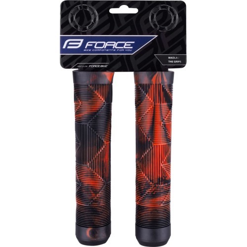 Грипсы руля FORCE BMX 145 мм (чёрно-красные)