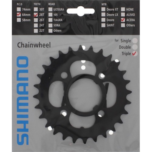Передняя звезда Shimano Acera M361 28T 8/7 скоростей
