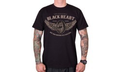 Marškinėliai BLACK HEART Wings - Juoda