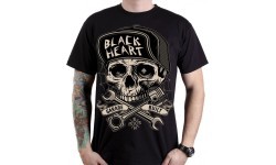 Мужская футболка BLACK HEART Garage Built - Чёрный