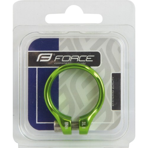 Balnelio stovo apkaba FORCE 31,8mm (aliuminė, žalia)