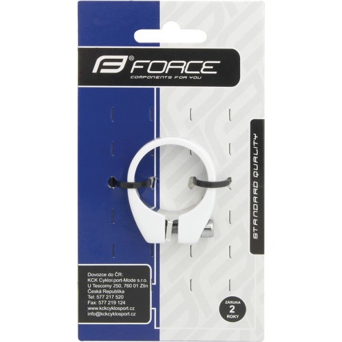 FORCE seatpost clamp 34.9 mm (aluminium, white)