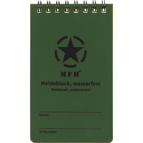 Notebook waterproof small spiral binding ca. 7.5 x 13 cm
