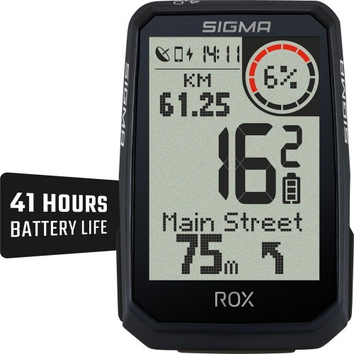 Велокомпьютер SIGMA ROX 4.0 Endurance GPS Black, комплект с датчиками