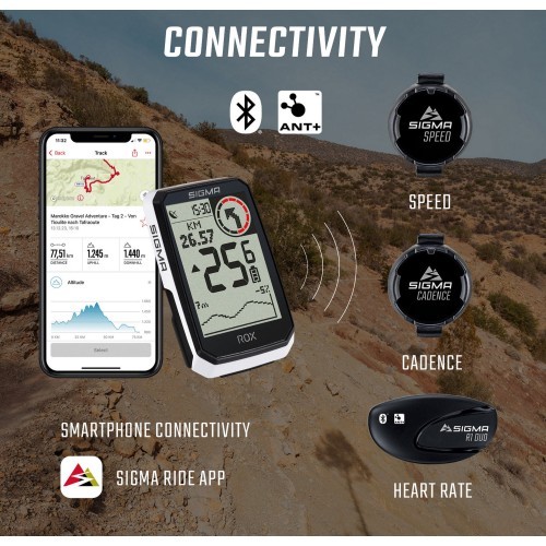 Велокомпьютер SIGMA ROX 4.0 Endurance GPS, белый, Sensor Set