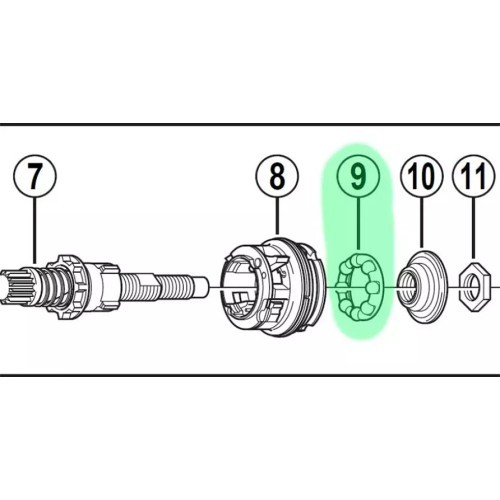 Bearing for Shimano Nexus SG-3C40 hub // 7/32" x 8, 5.6 mm