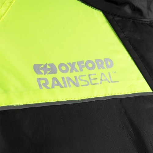Neperšlampama motociklininko kombinezono apsauga Oxford Rain Seal, juoda/geltona