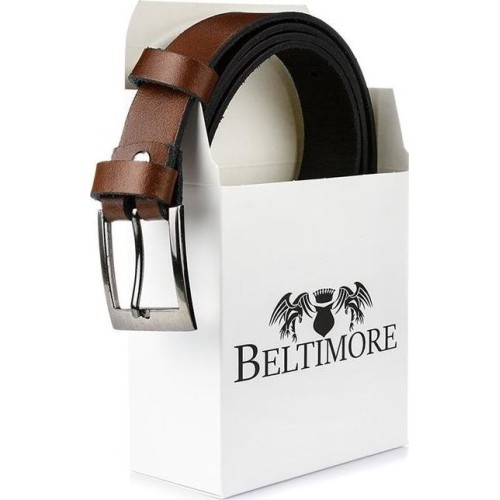 Beltimore Men's Leather Belt Brown E16