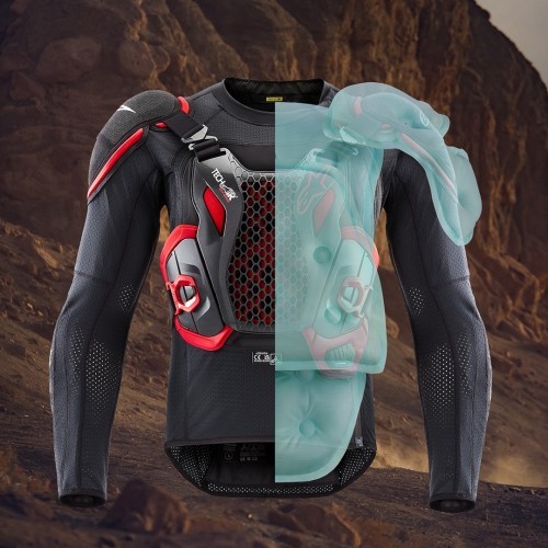 Жилет с подушкой безопасности Alpinestars Tech-Air Off-Road System, чёрно-красный