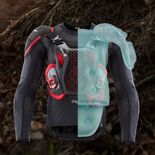 Жилет с подушкой безопасности Alpinestars Tech-Air Off-Road System, чёрно-красный