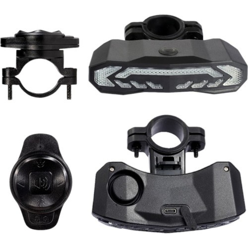 Rear Bike Light w/ Alarm & Turn Signals inSPORTline Suryah
