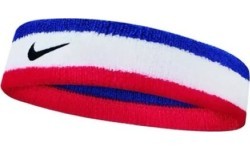 Nike Galvos Juosta Swoosh Headband White Blue Red N0001544 620