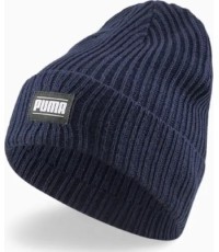 Шапка Puma Ribbed Classic Cuff Beanie, синяя 024038 02