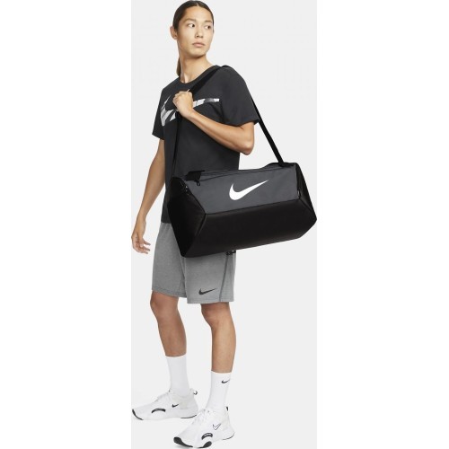 Nike Brasilia S Duff-9.5 Sports Duffel Bag Grey DM3976 026