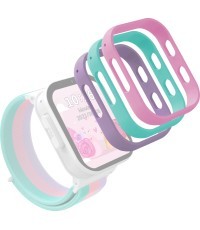 Replacement Silicone Frames for Children’s Smart Watch inSPORTline Cubbio (3 Pcs.) - Pink-Green-Violet