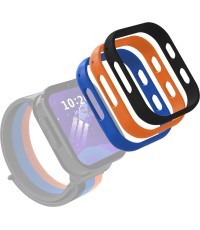Replacement Silicone Frames for Children’s Smart Watch inSPORTline Cubbio (3 Pcs.) - Black-Blue-Orange