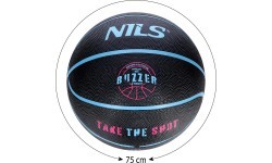 Баскетбольный мяч NILS NPK271 Buzzer, чёрный, размер 7