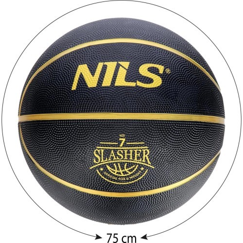 Krepšinio kamuolys NILS NPK270 Slasher, juodas, 7 dydis