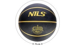 Krepšinio kamuolys NILS NPK270 Slasher, juodas, 7 dydis