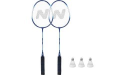 NRZ2052 ALUMINIUM / BADMINTON SET 2 RACKETS + 3 SHUTTLECOCKS + COVER NILS