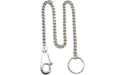 NICKEL-PLATED KNIFE CHAIN W. CARABINER