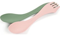 Ложка-вилка Spork M BIO, 2 шт., зелёный/розовый