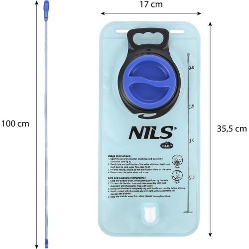 Vandens maišas Nils Camp NC1720, 2 l, mėlynas