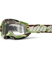 Motokroso akiniai 100% Strata 2 New - War camo, skaidrus pleksis