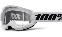 Кроссовые очки 100% Strata 2 New - White белый, прозрачный плекси