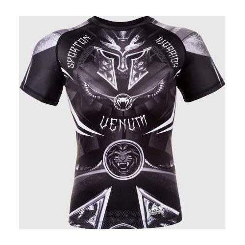 Venum Gladiator 3.0 Rashguard - Black/White - Short Sleeves
