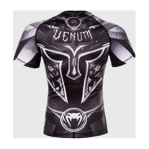 Venum Gladiator 3.0 Rashguard - Black/White - Short Sleeves