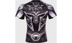 Venum Gladiator 3.0 Rashguard - Black/White - Short Sleeves